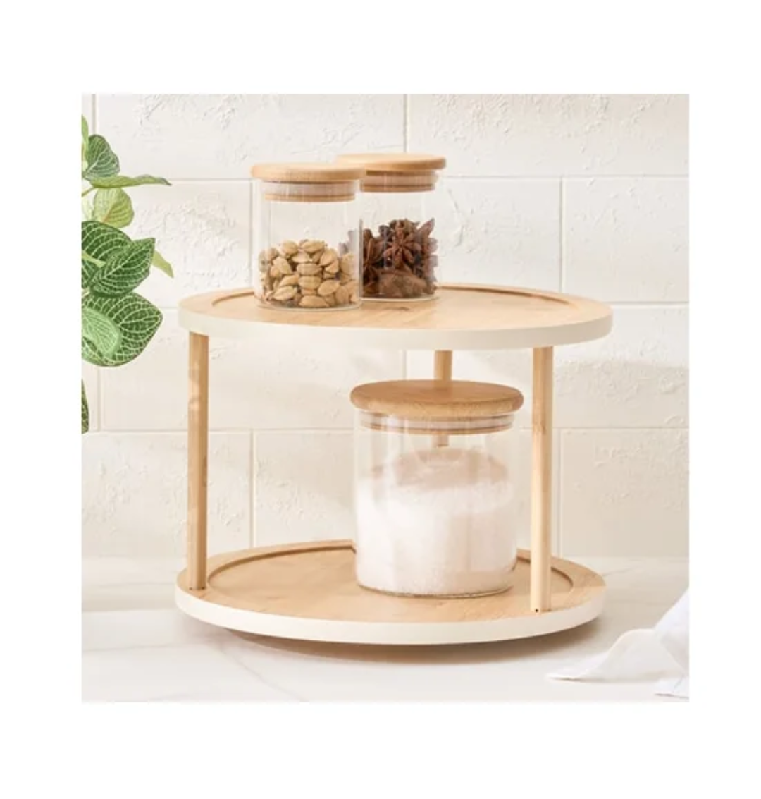Bamboo Rotating Spice Rack