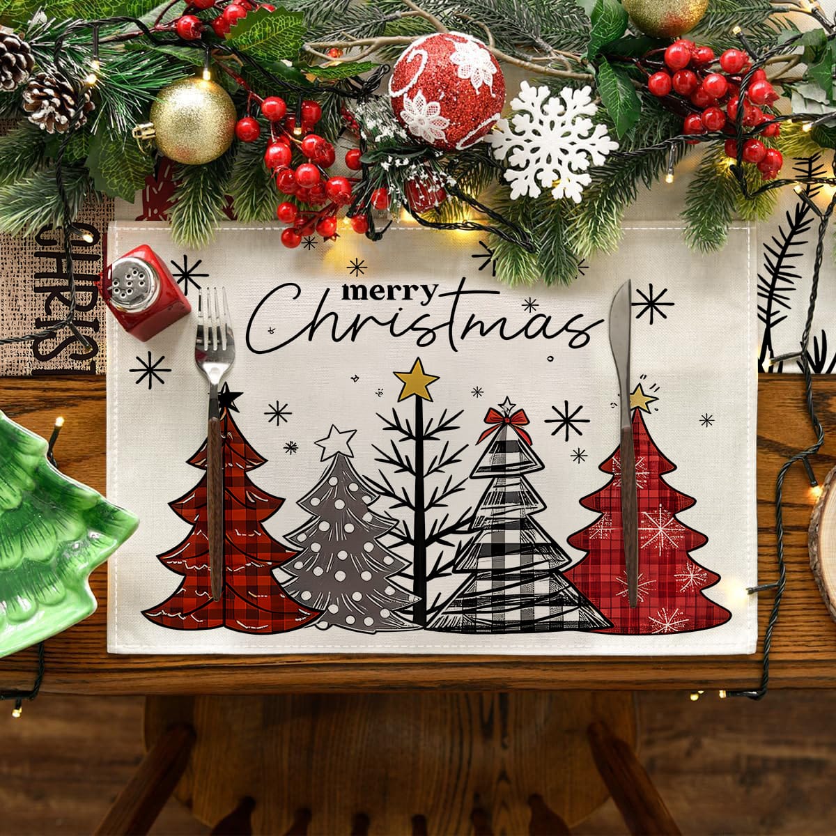 1Pc Christmas Dining Table Placemat