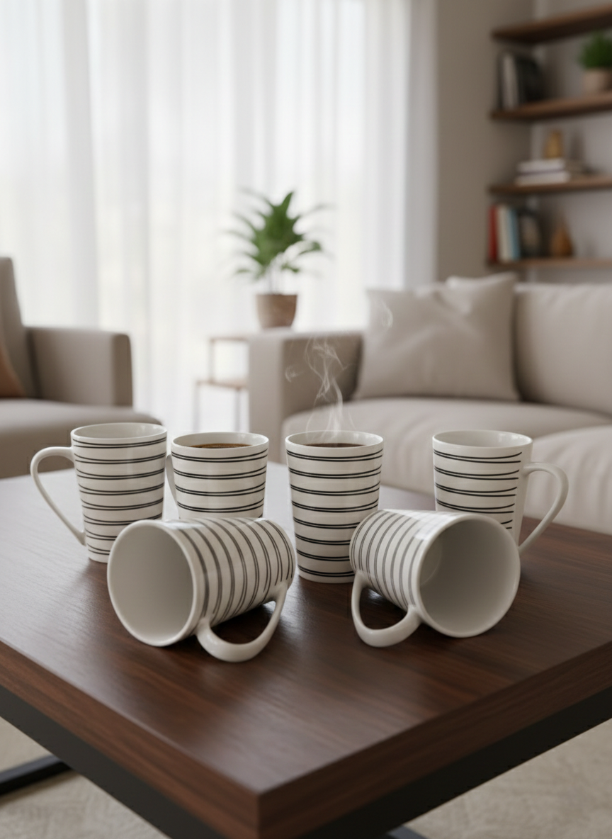 6-Piece Ceramic Mug Set