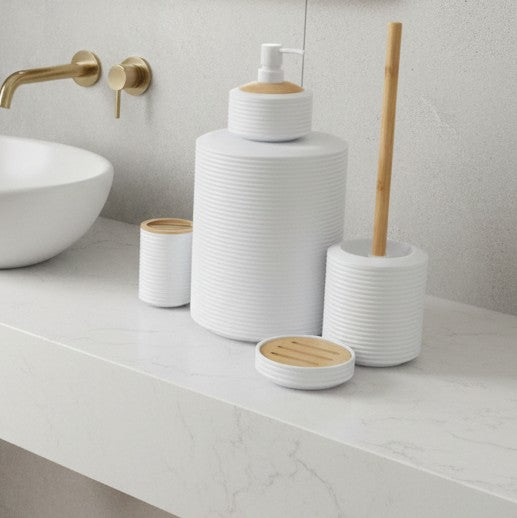 Ruffled 6Pc Bathroom Accessories Set