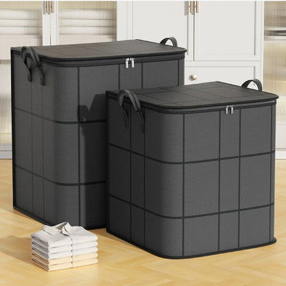 Set of two non-woven storage bags in different sizes for clothes and bedding