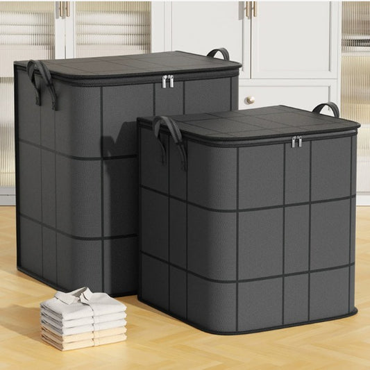 Set of two non-woven storage bags in different sizes for clothes and bedding