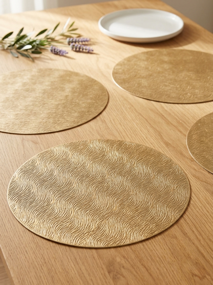 Round Faux Leather Table Mats