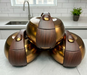 Forever Gold insulated hotpots in 5 colors, available in 4L, 5L, and 6L sizes.

