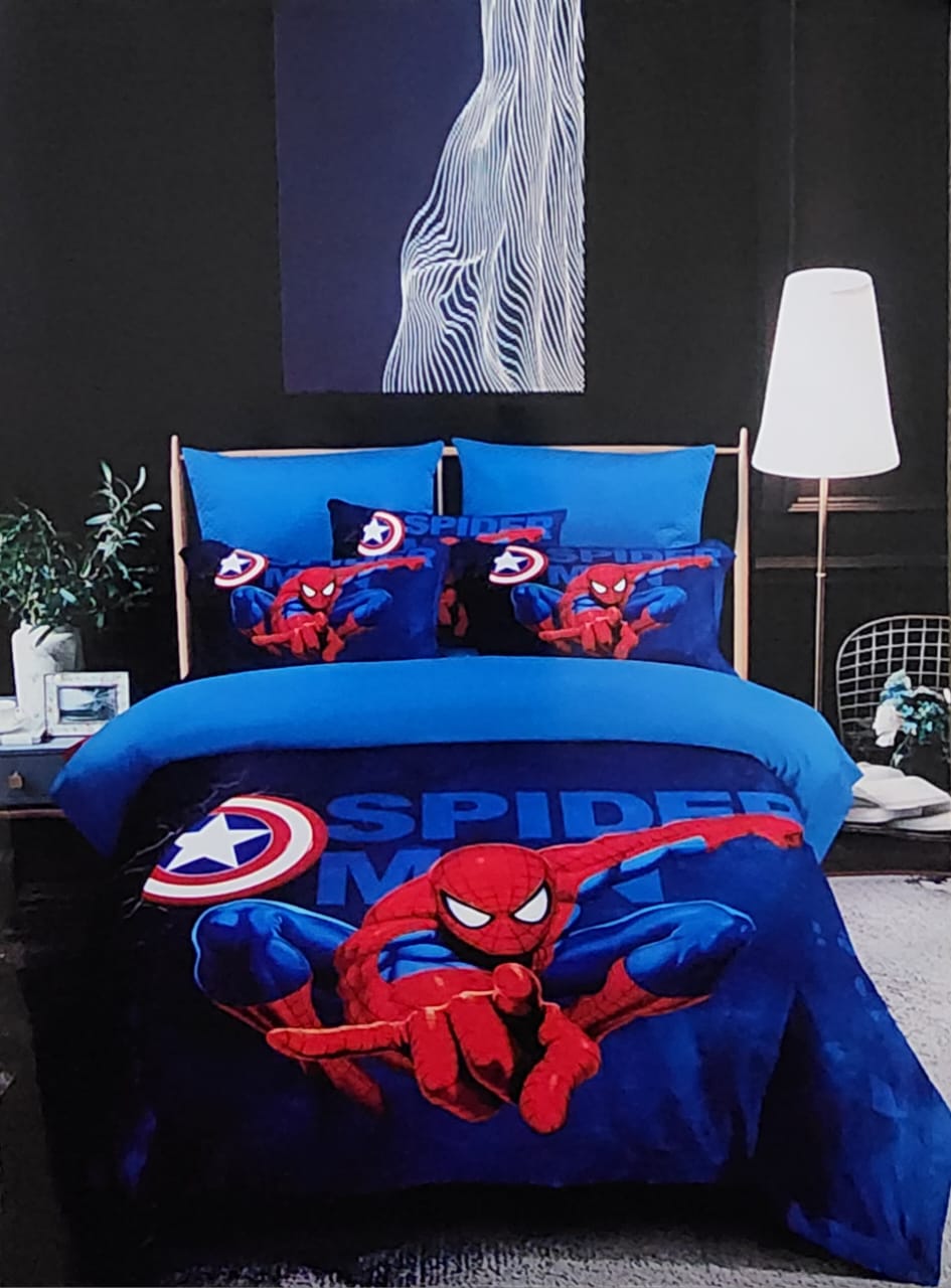 Cotton Cartoon Themed Kids Duvet Set – 4×6 ft