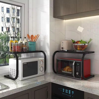 1 Tier Metallic Microwave Organizer Stand