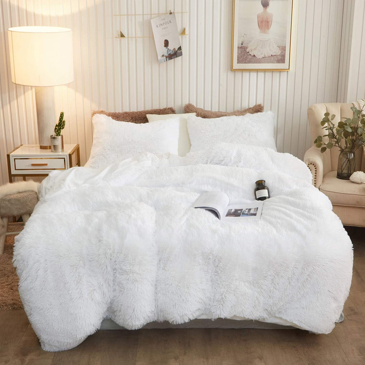 6Pc Plush Fluffy Duvet Bedding Set 6 × 7 ft