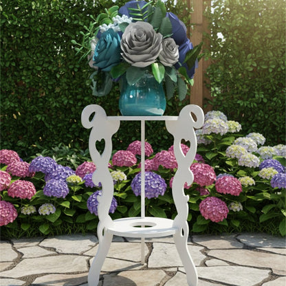 3-Legged 2-Layer White Table