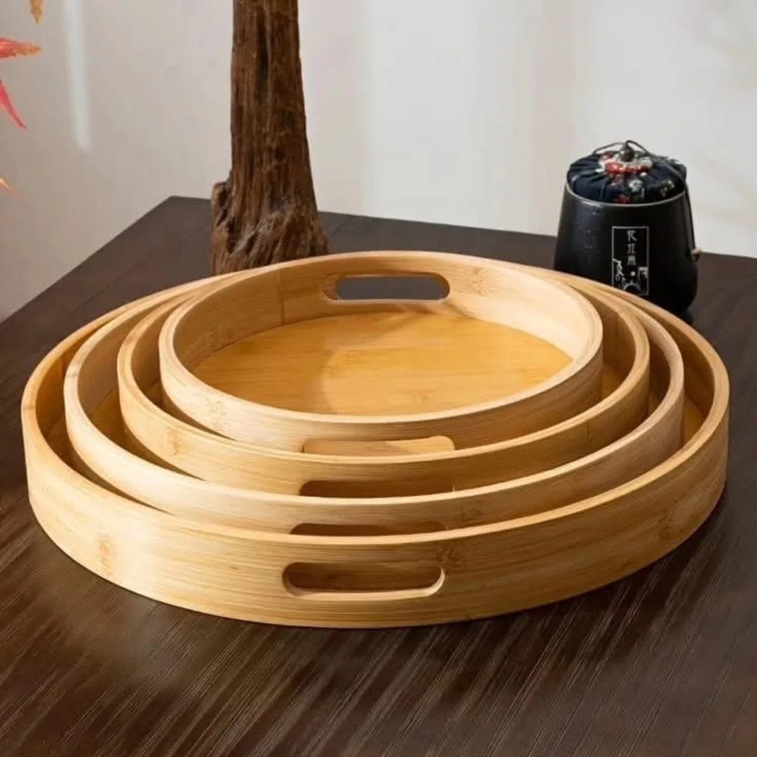 Multifunctional 4 In 1 Bamboo Trays