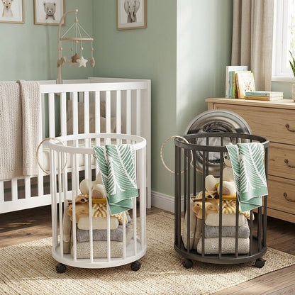 Multifunctional Dirty Clothes Storage Basket with Metal Frame