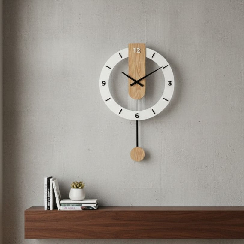 Nordic Wall Clock With Pendulum