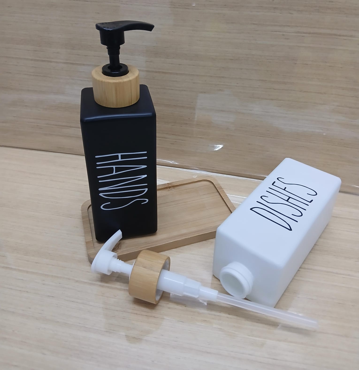 500ml Square Ceramic Hand and Dish Soap Dispenser