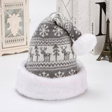 Deer Knitted Wool Plush Christmas Hat