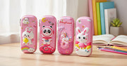 3D cartoon pencil pouch with squeeze and fidget bubble design