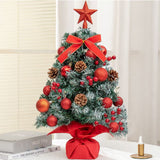 Mini Tabletop Christmas Tree with Decorations and Lights