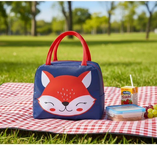 Waterproof cartoon animal lunch bag with large capacity for kids and adults
