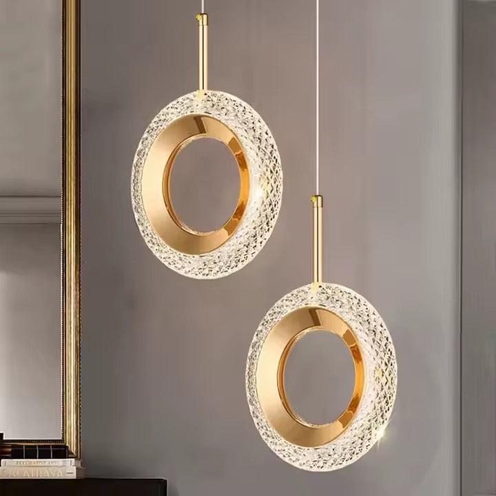 Modern LED pendant light with sleek design and soft energy-efficient illumination