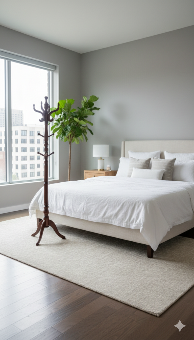 Heavy-Duty Wooden Coat Rack