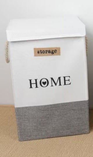Foldable Storage And Laundry Hamper With Lid