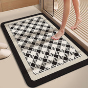 Gemelli Colllection big size absorbent bathroom door mat non slip soft floor rug anti slip rubber backing bath mat kitchen doorway rug 50x80cm home floor mat