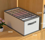8-Grid Jeans Compartment Storage Box With Mesh Drawer