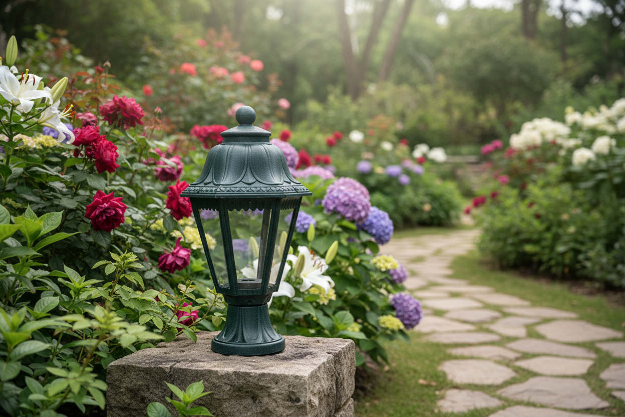 Ornamental Outdoor Gate Lamp-LL 905C-BK