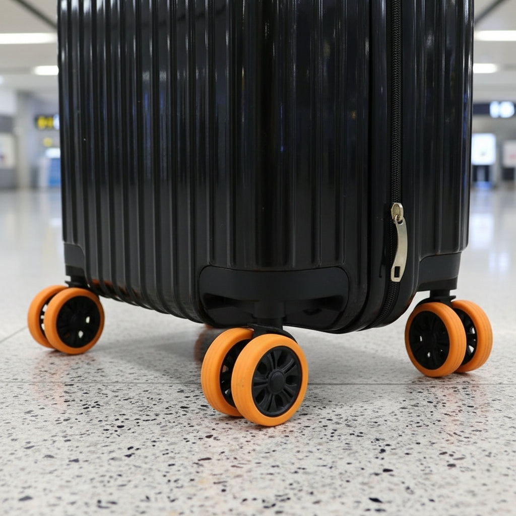 8Pcs Silicone Luggage Wheel Covers Shockproof