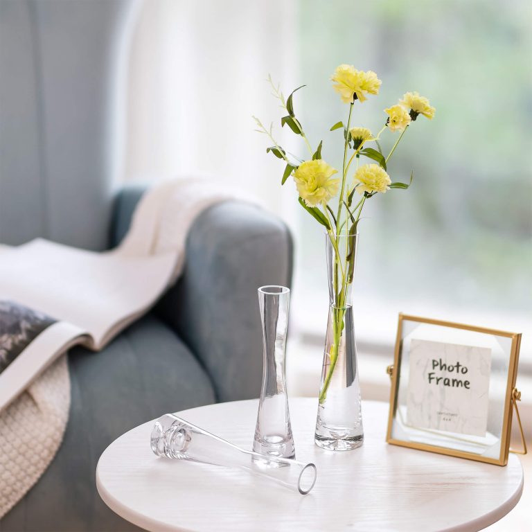 3Pcs Slim Neck Glass Vase Set