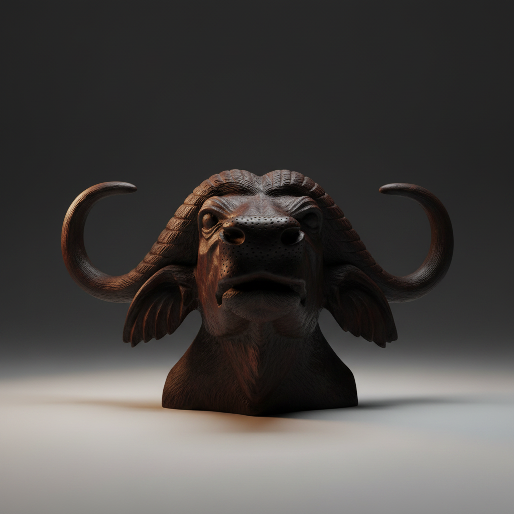 62 cm Buffalo Head Wall Décor