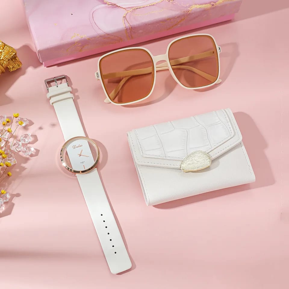 3Pcs Women’s Watch Set with Box