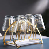Glass Water Cup Rack With Spin Drainboard
