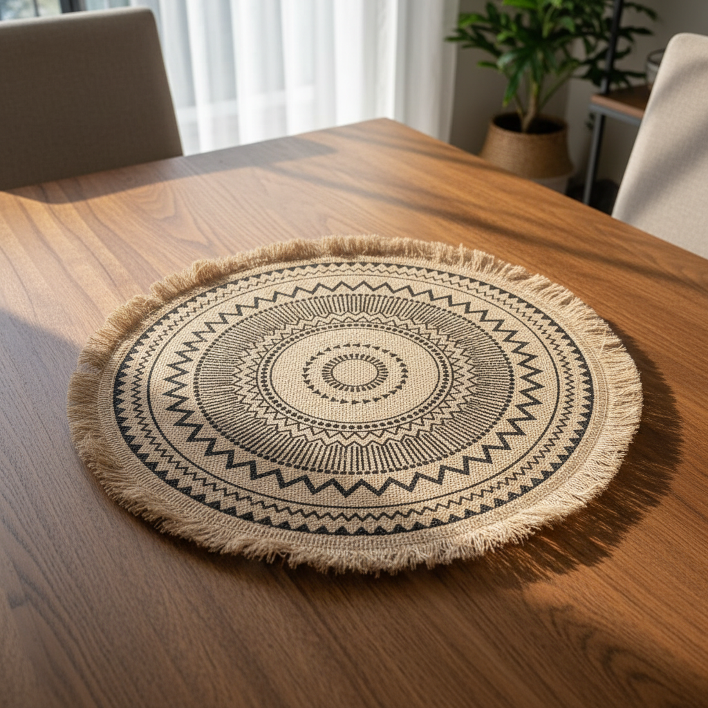 Round Woven Jute Table Mats