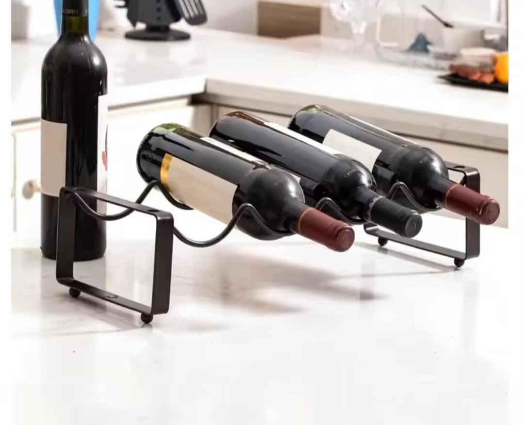 Metallic Carbon Wine Holder – 4 Slot