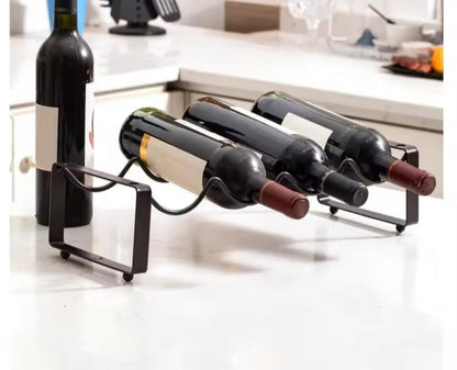 Metallic Carbon Wine Holder – 4 Slot