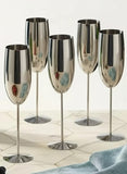 Silver Stainless Champagne Flutes