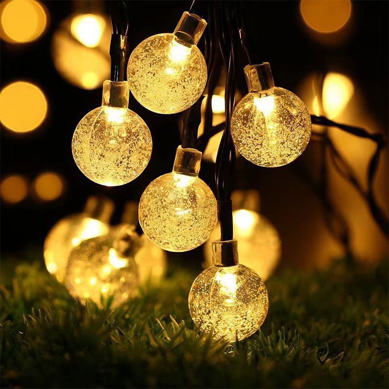 Solar Powered Outdoor Ball String Christmas Lights 12M, 100 Balls