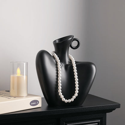 Human Collarbone Ceramic Vase
