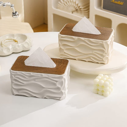 Wave Texture Tissue Box Serviette Holder