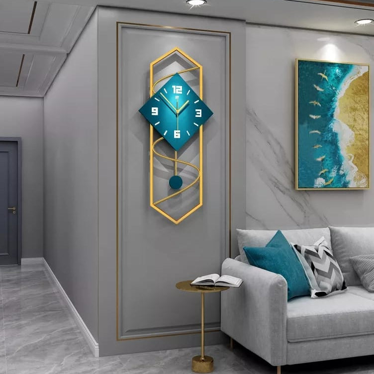 Large decorative wall clock CHS-10-9-17 measuring 70x30cm for living room and office décor. 🕰️
