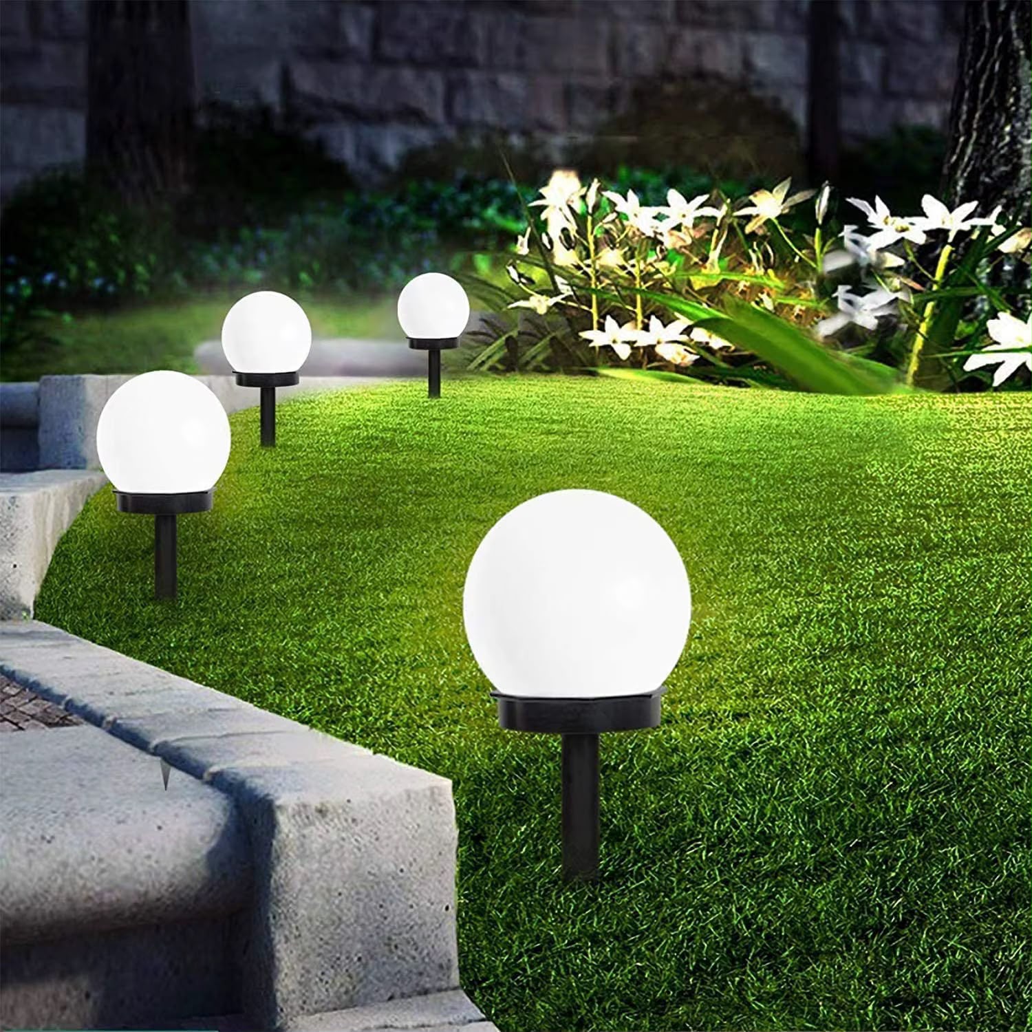 6 Piece Solar Garden Lamp Set