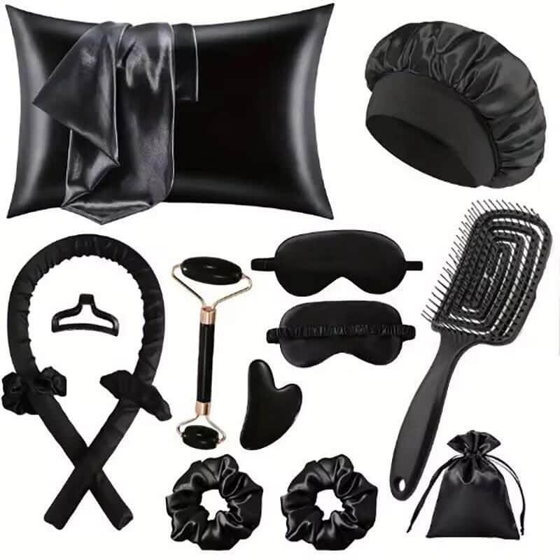 13pcs Satin Silk Beauty Sleep Set