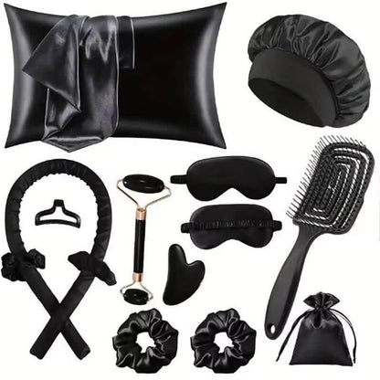 13pcs Satin Silk Beauty Sleep Set
