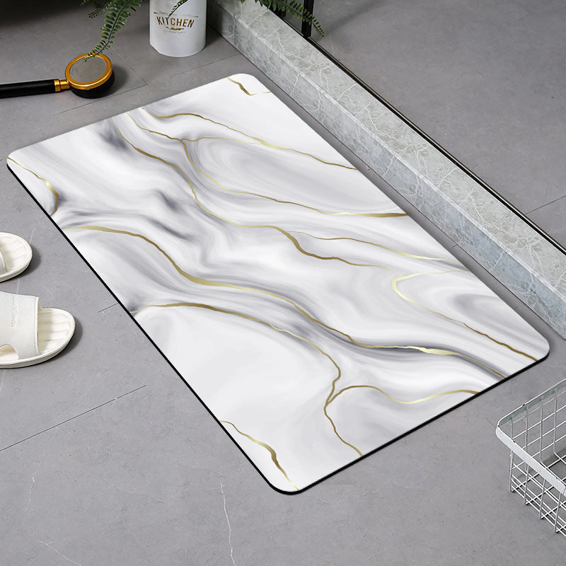 40x60cm Anti-slip bathroom and door mat with rubber backing and assorted prints.