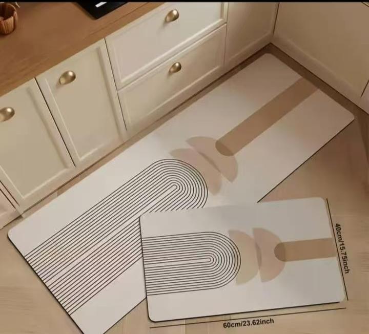 2 Piece Anti-Slip Kitchen Mat Set