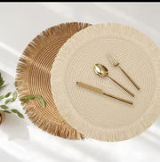 6PCS Round Jute Table Mat