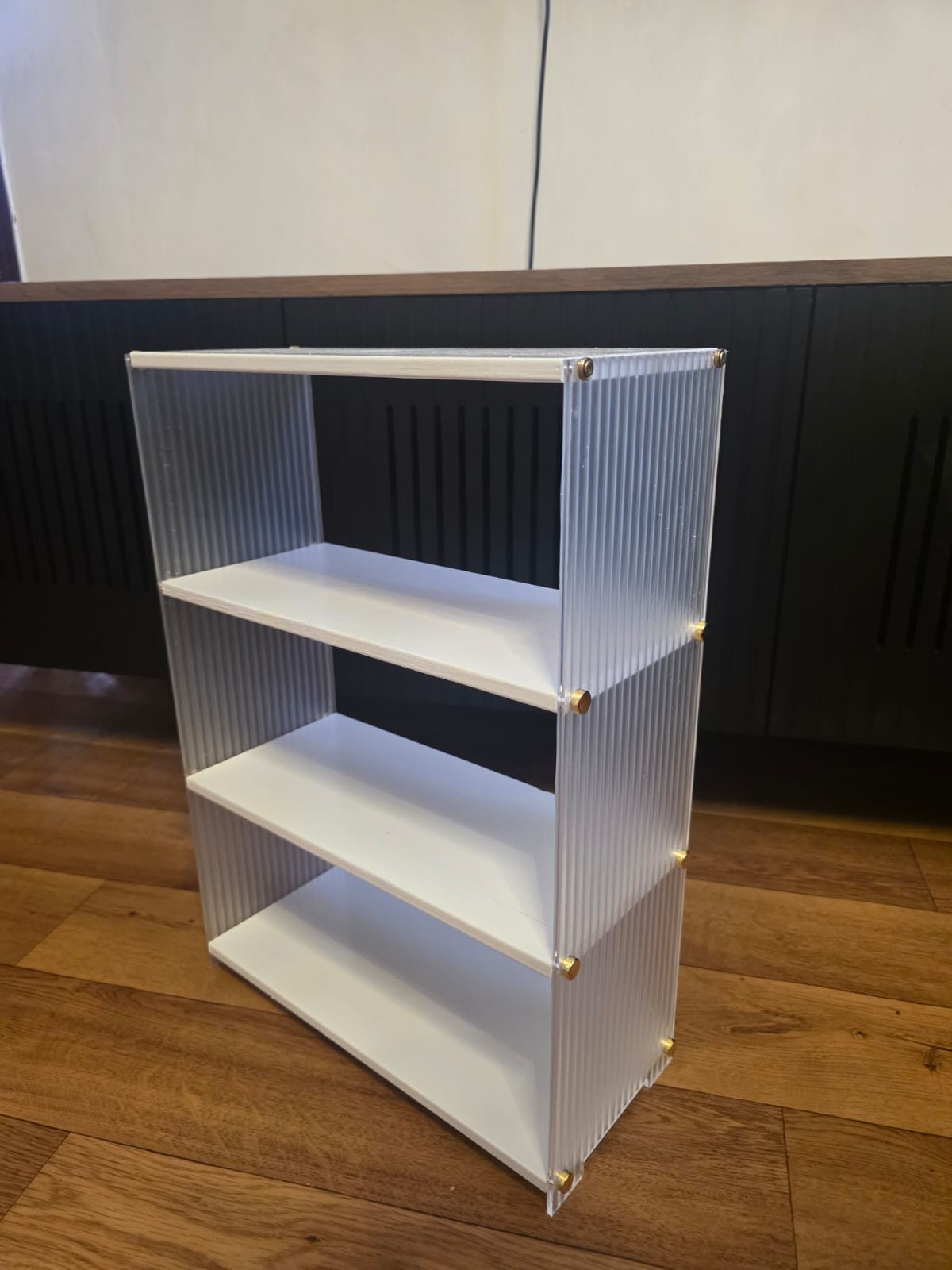 Multipurpose Wood and Acrylic Storage Rack