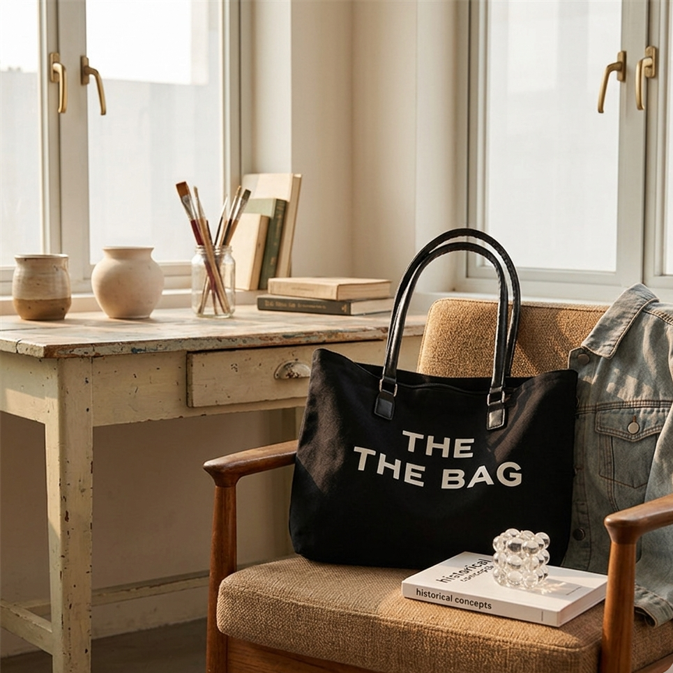 Smart casual tote bag with zip closure designed to fit a 15 inch laptop and carry daily essentials