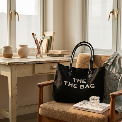 Smart casual tote bag with zip closure designed to fit a 15 inch laptop and carry daily essentials