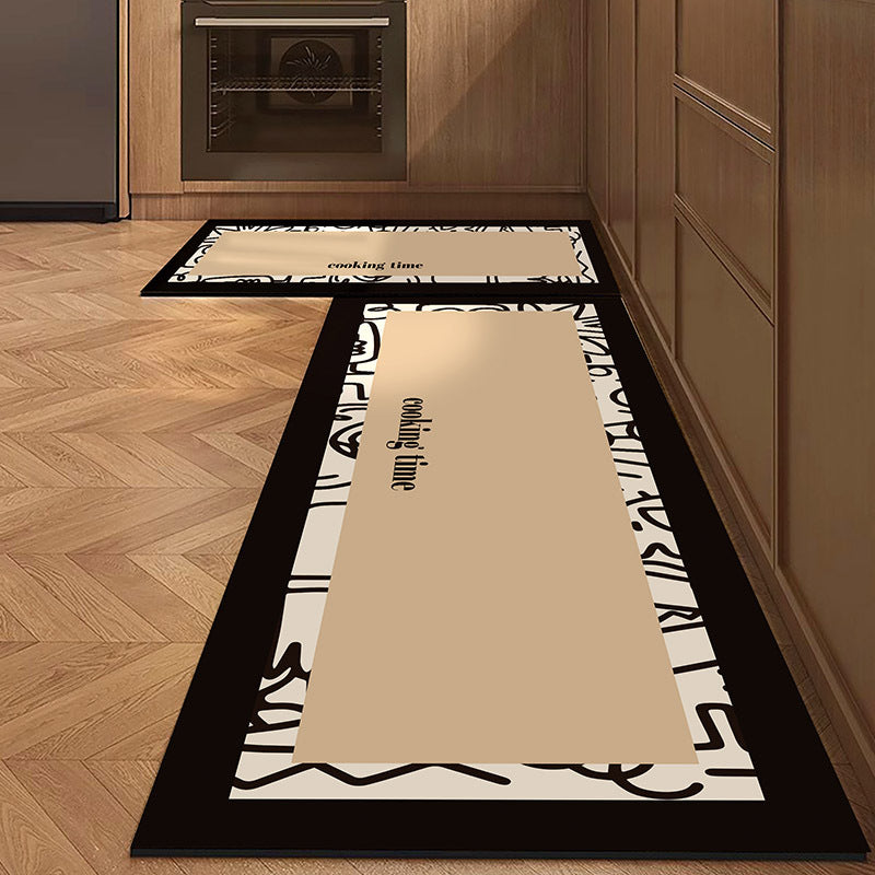 2-Piece Anti-Slip Kitchen Mat Set With Rubber Base