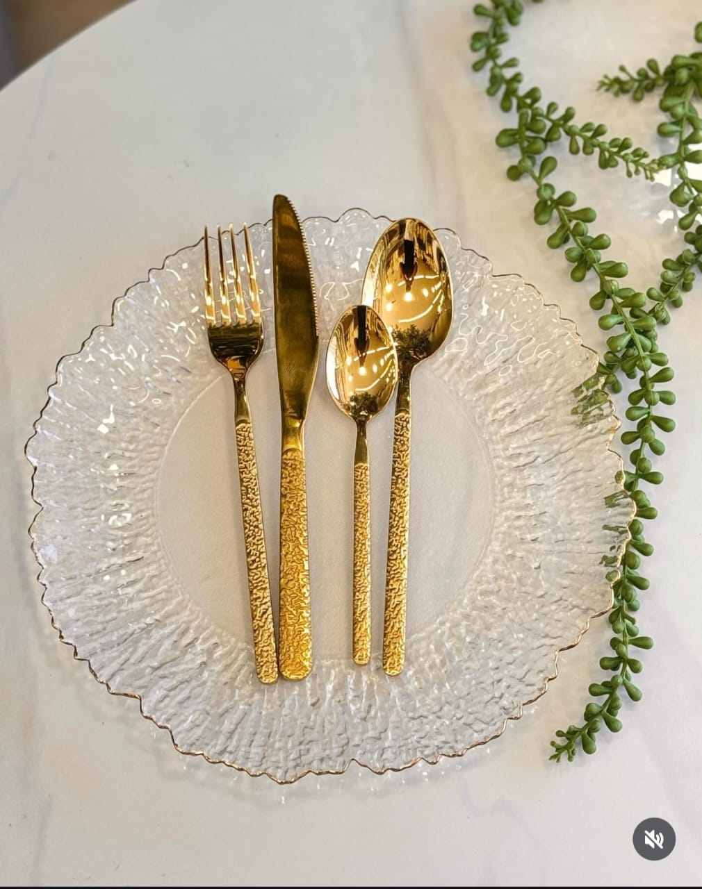 Hammered Stainless Steel Flatware Set